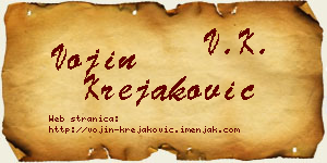 Vojin Krejaković vizit kartica
